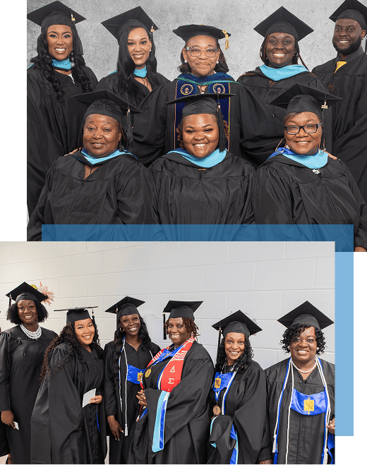 EPI Center graduation with diverse students in caps and gowns. Celebrating academic achievement and.