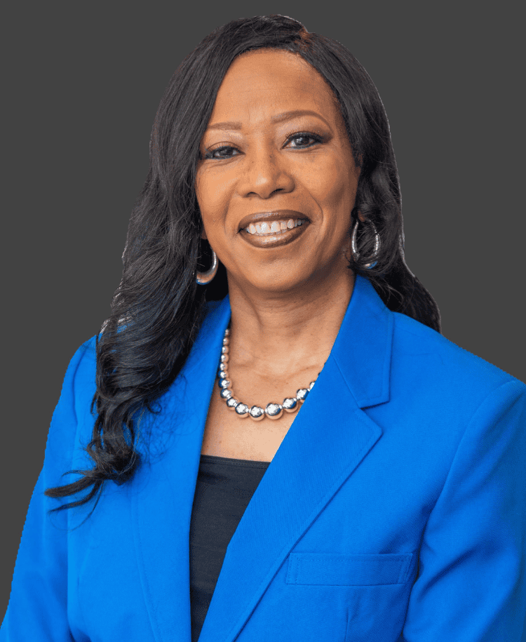 Sonia Vaughn smiling at EPI Center event, professional portrait.